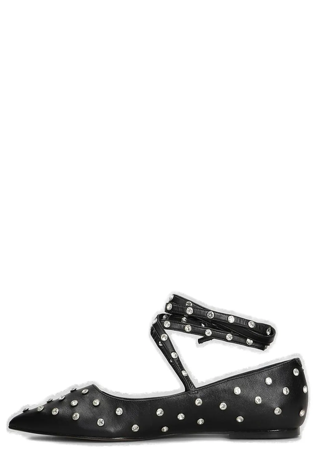 Stud Embellished Ballet Flats