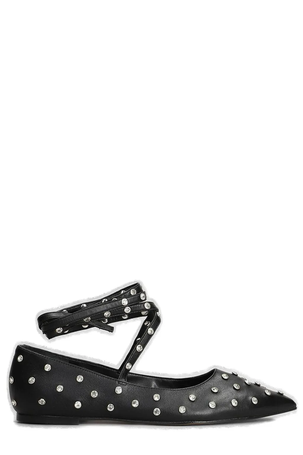 Stud Embellished Ballet Flats