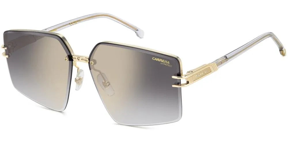 Geometric Frame Semi-Rimless Sunglasses