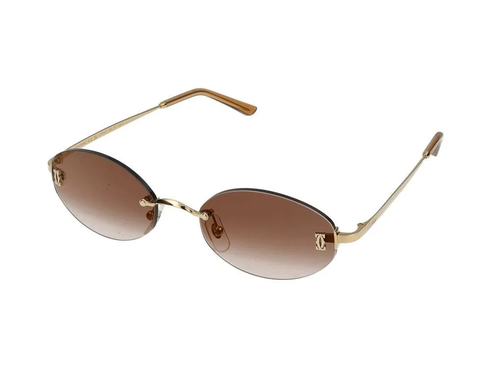 Frameless Oval Sunglasses