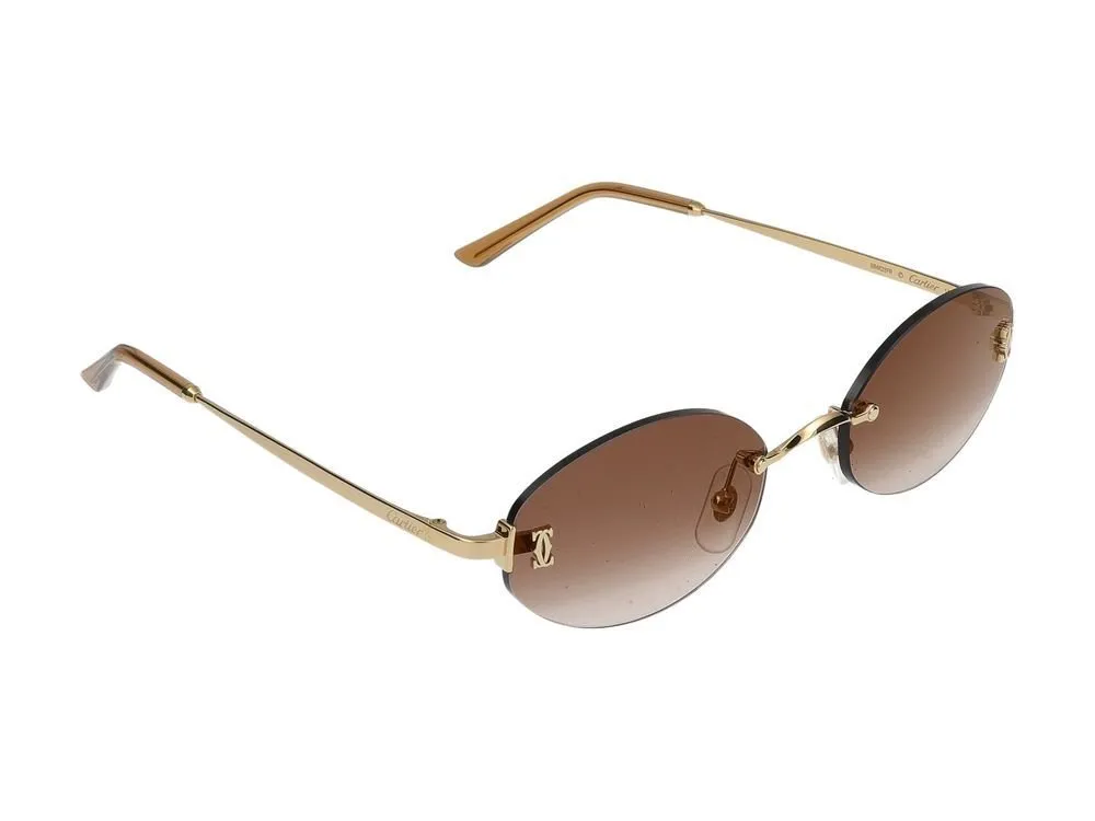 Frameless Oval Sunglasses