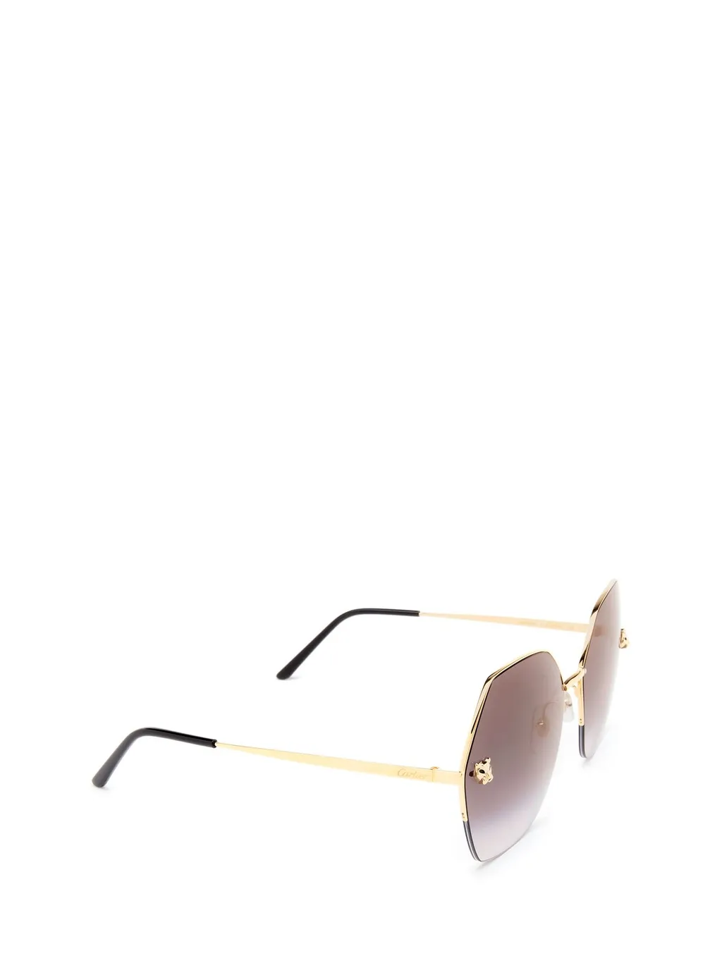 Panther Emblem Geometric Sunglasses