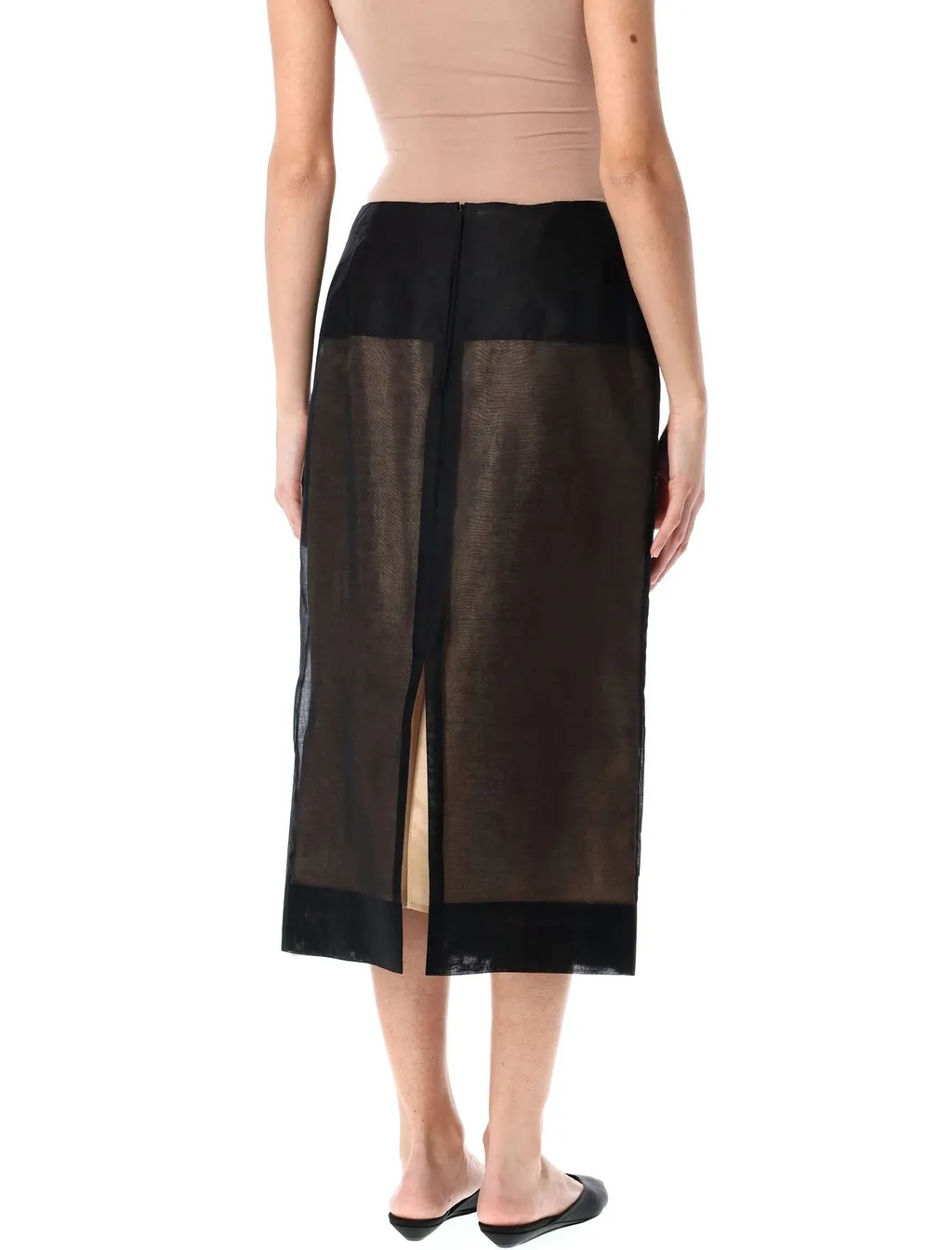 Double Layered Midi Skirt