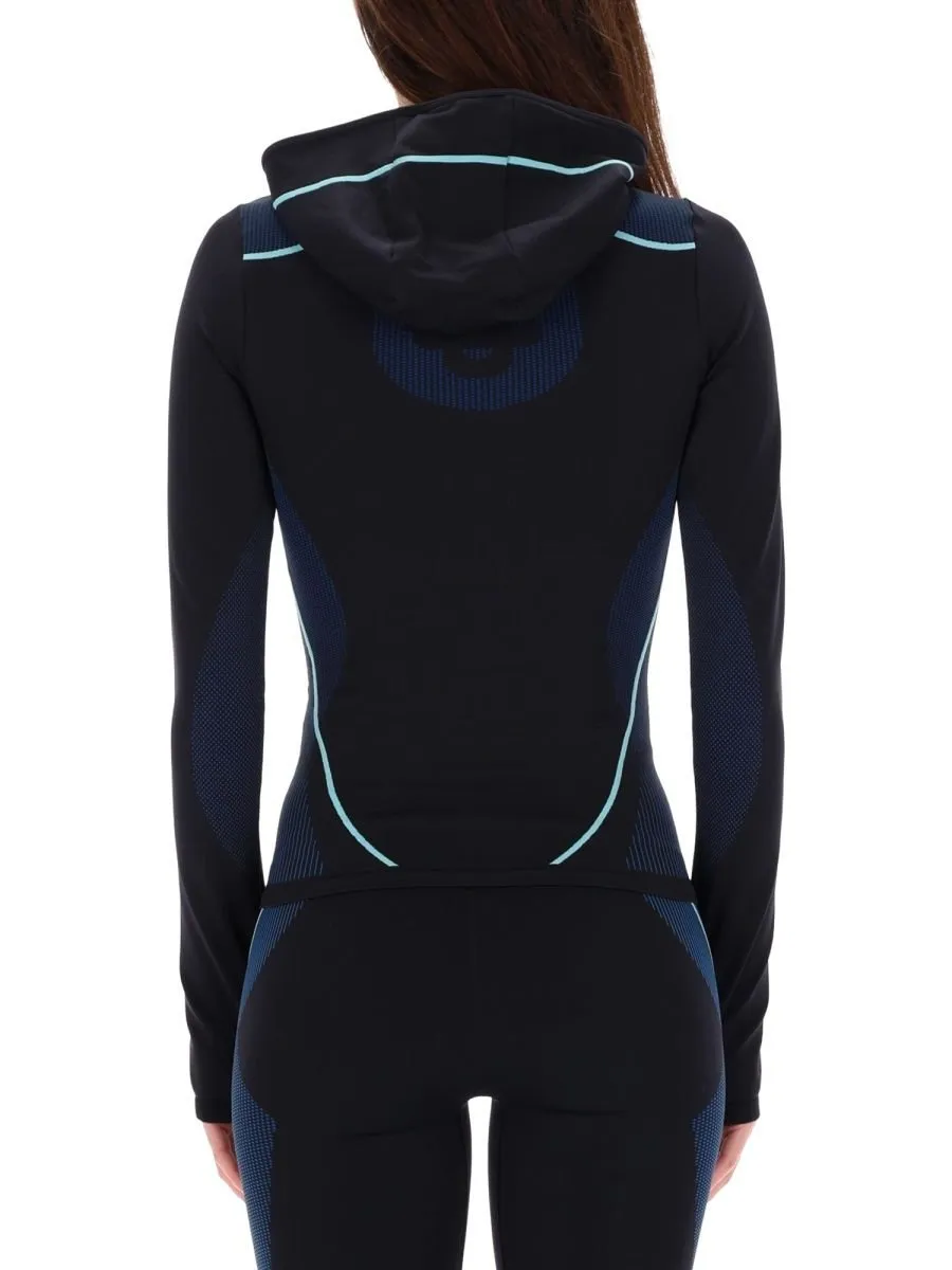 Seamless Hooded Long Sleeve Top