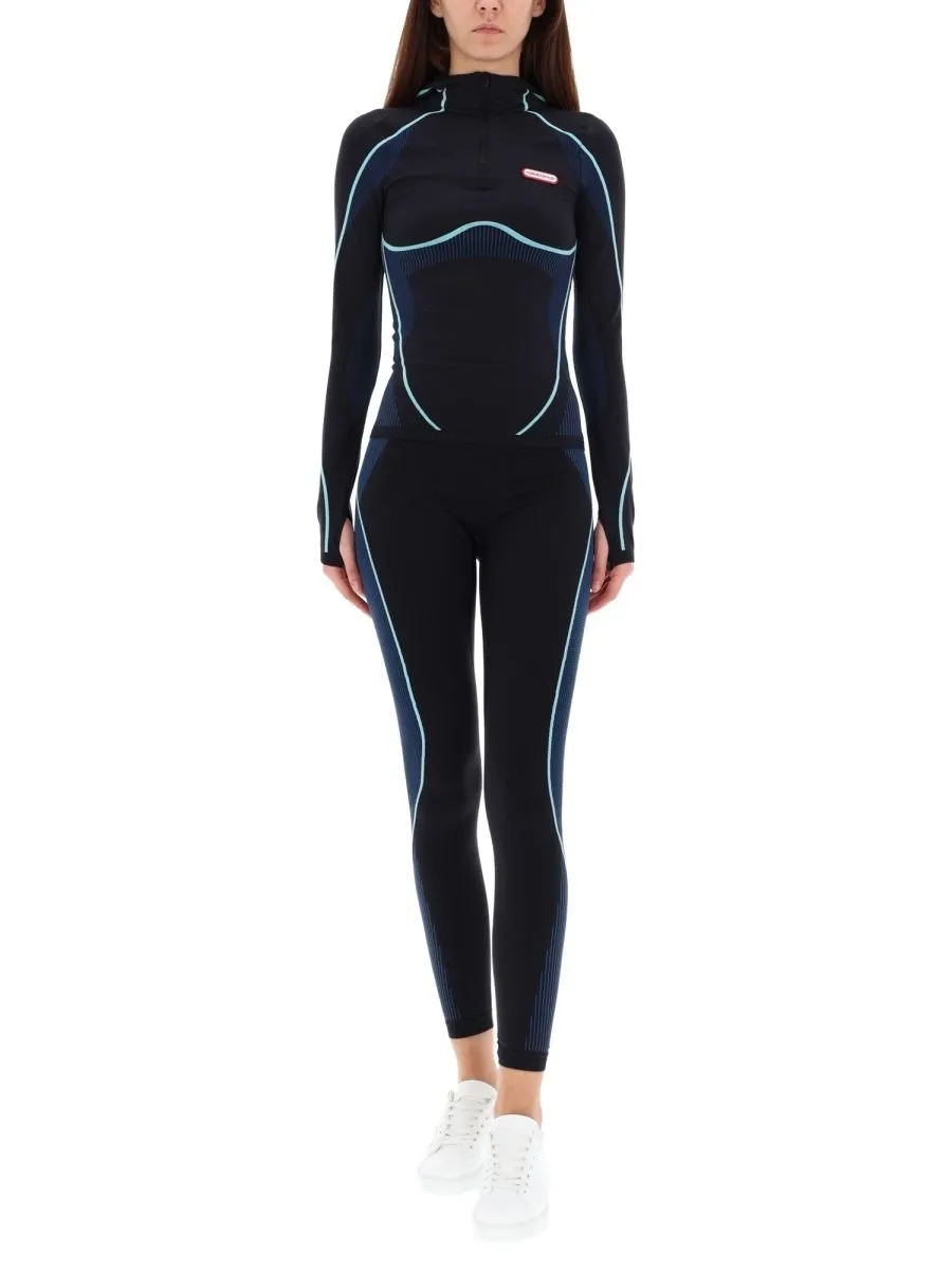Seamless Hooded Long Sleeve Top