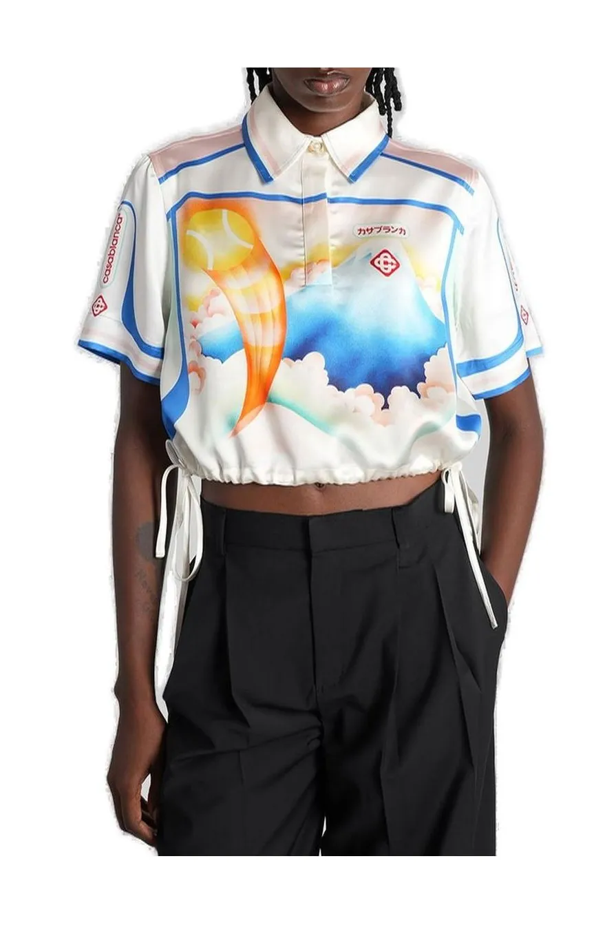 Fuji Dream Short Sleeve Cropped Shirt