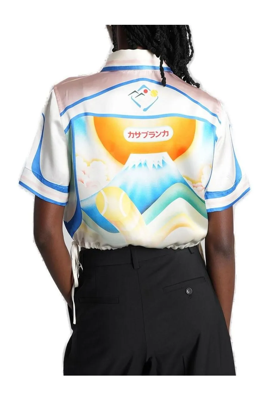 Fuji Dream Short Sleeve Cropped Shirt