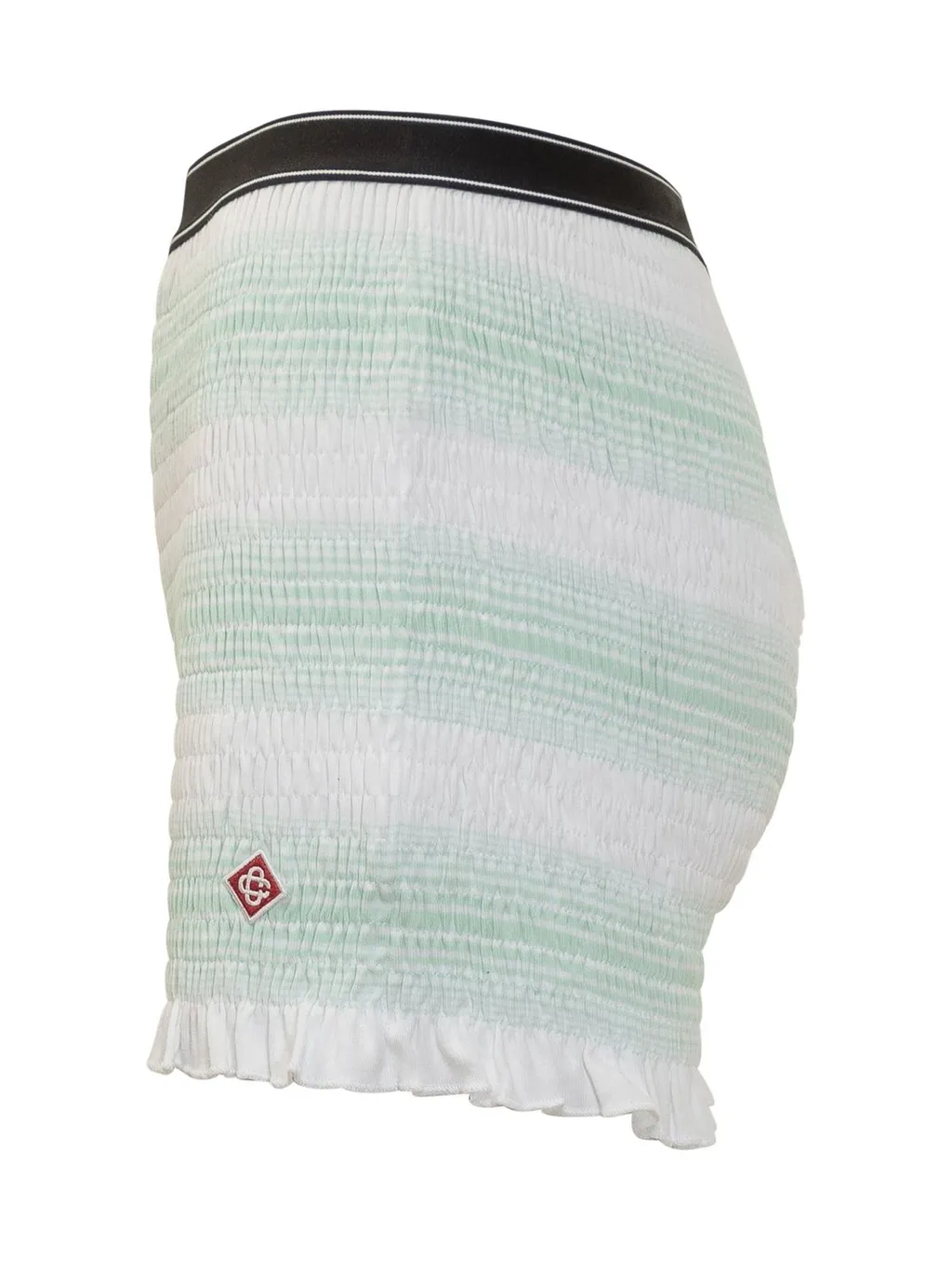Stripe Shirred Shorts