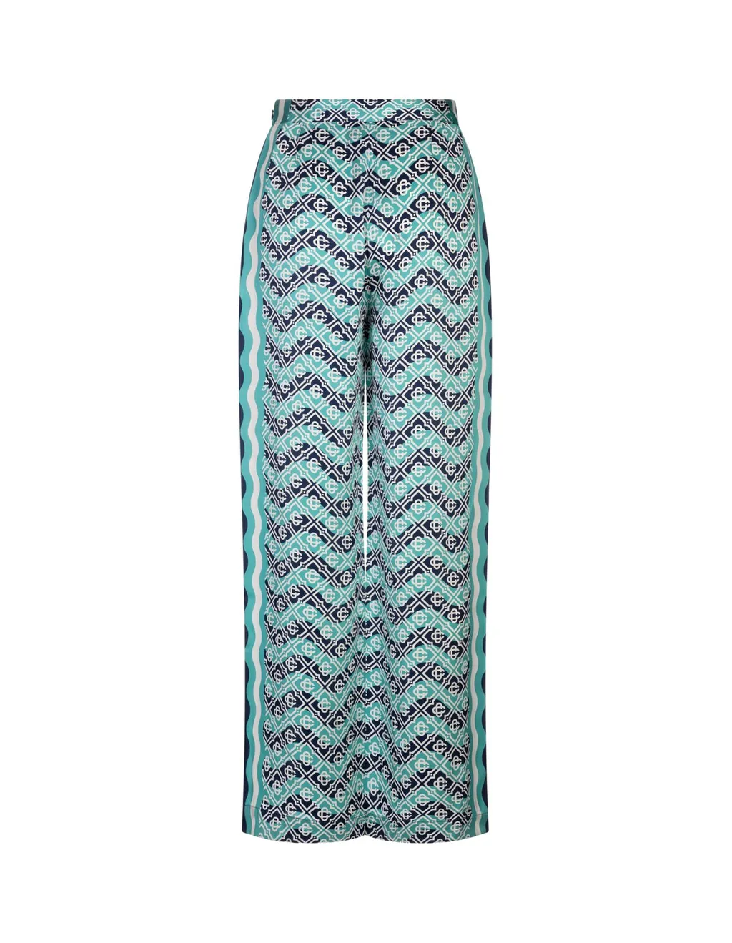 Monogram Wave Satin Trousers