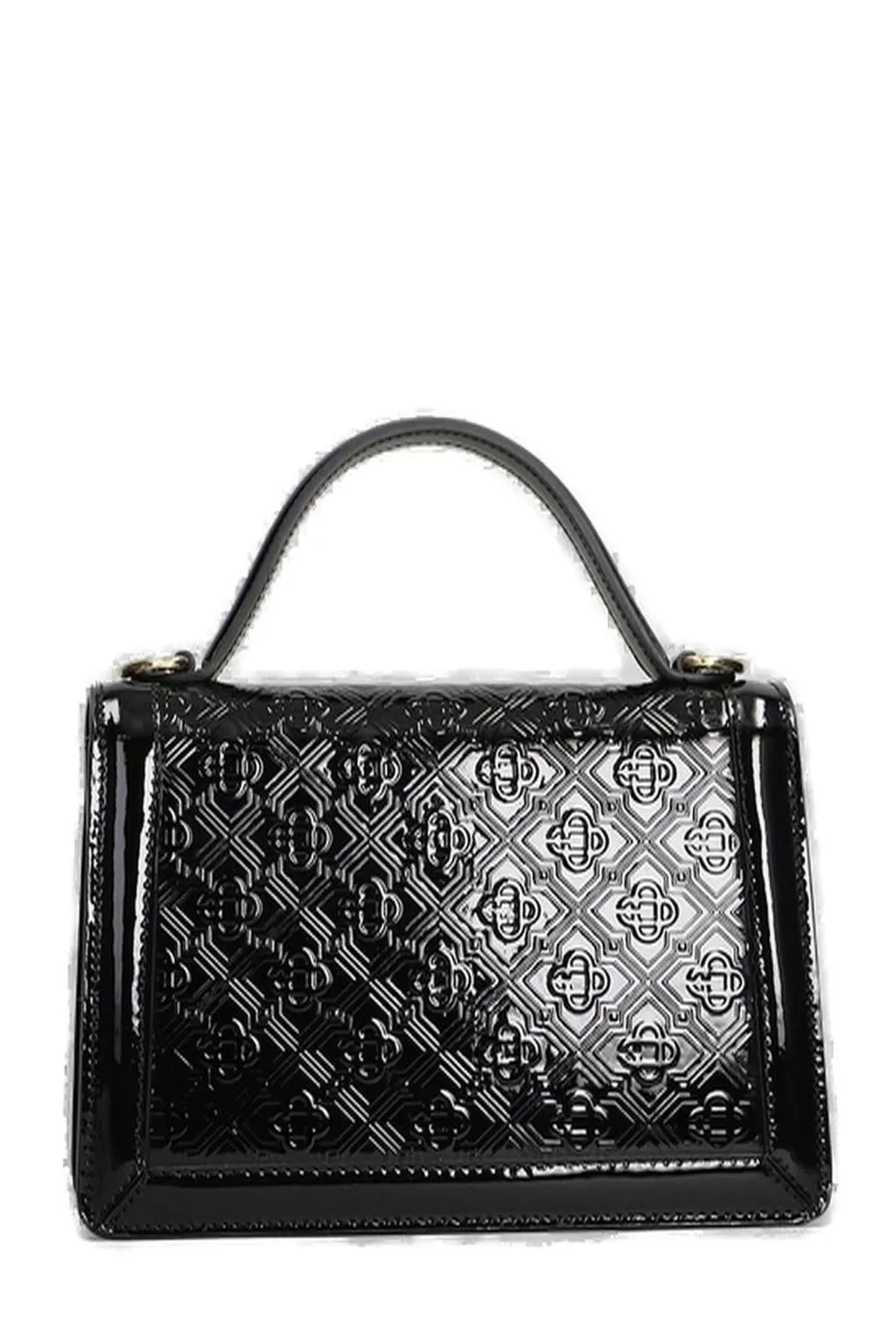 Logo-Embossed Top Handle Bag