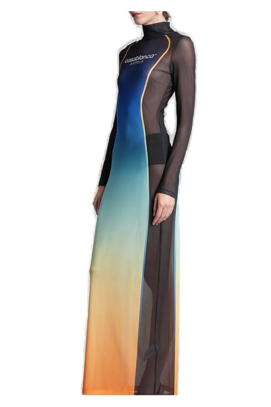 Gradient Effect Long Dress
