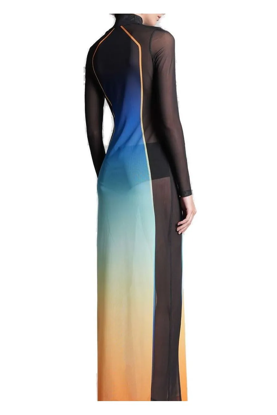Gradient Effect Long Dress