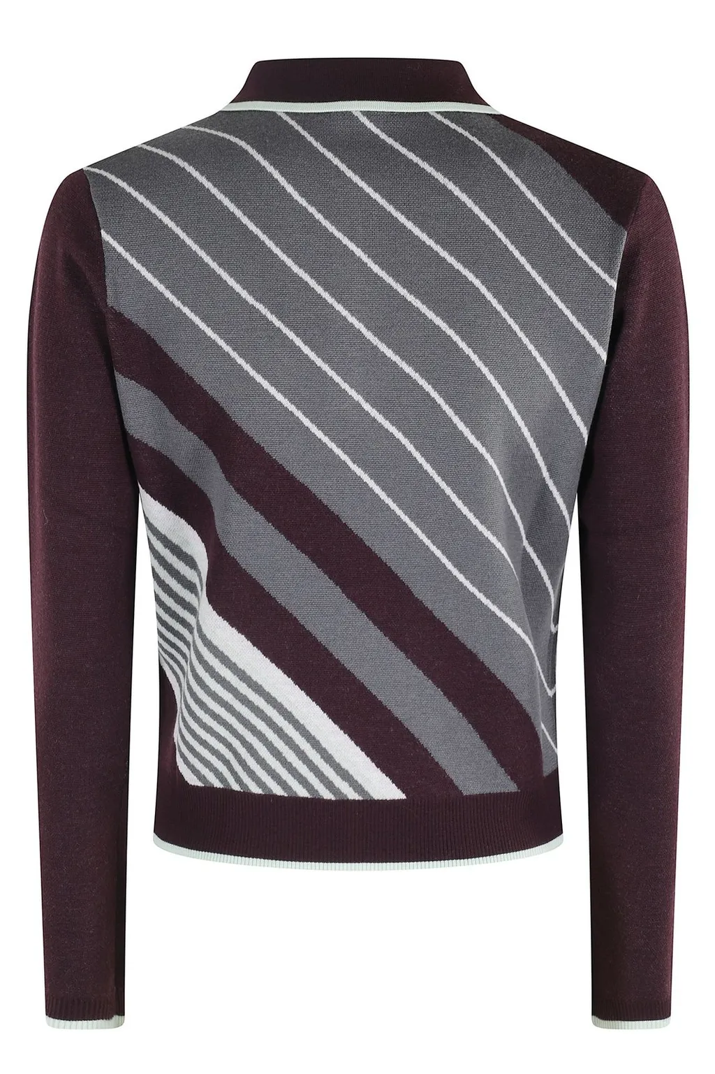 Striped Knit Polo Sweater