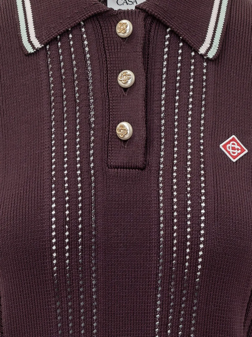 Knit Short Sleeve Polo Shirt
