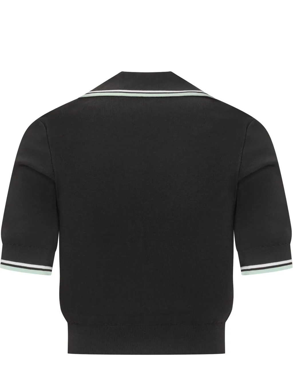 V-Neck Cropped Polo Shirt