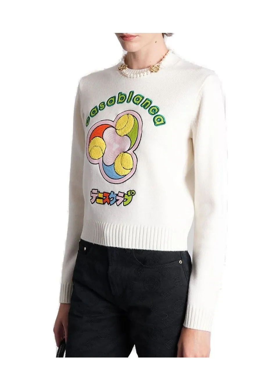 Tennis Ball Merino Knit Crewneck Jumper