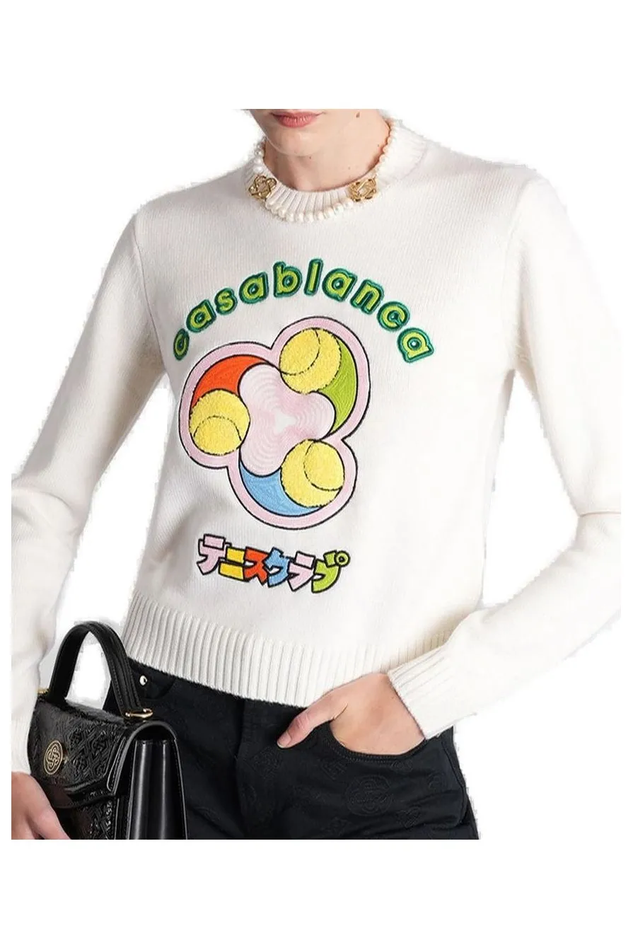 Tennis Ball Merino Knit Crewneck Jumper