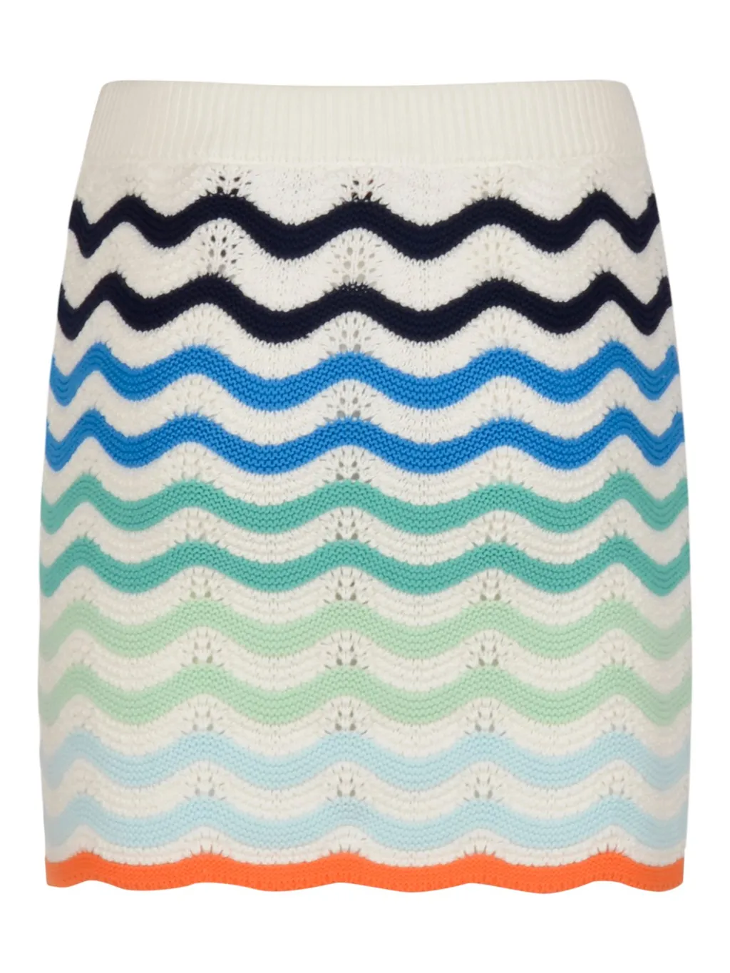 Wavy Crochet Mini Skirt