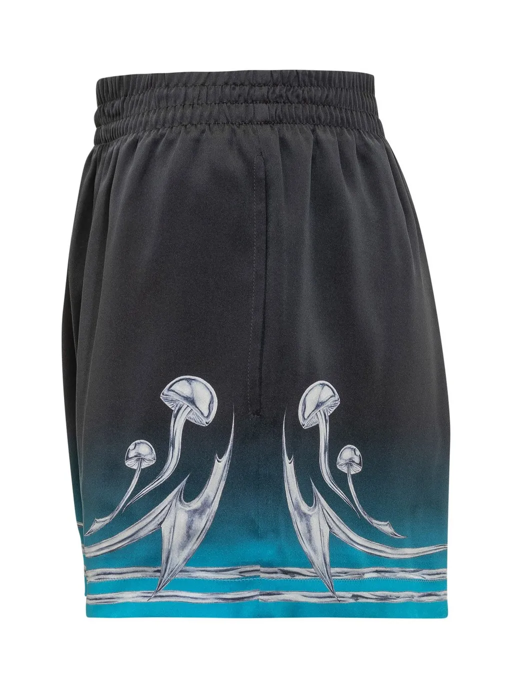Blades Mushroom-Print Ombre Effect Shorts