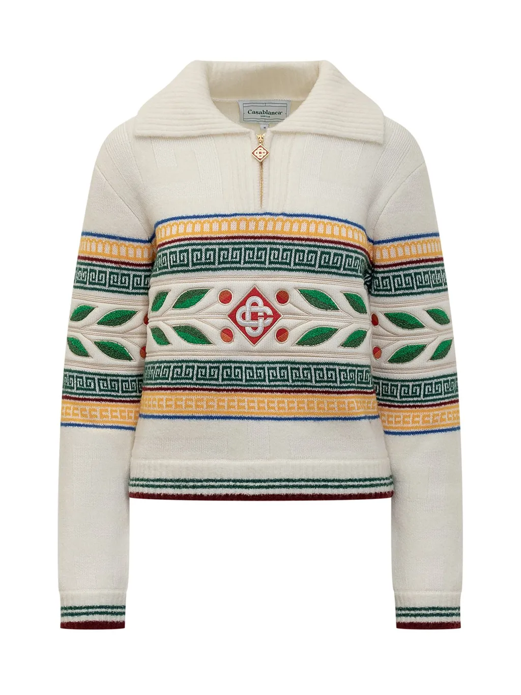 Logo Embroidered Zipped Jumper