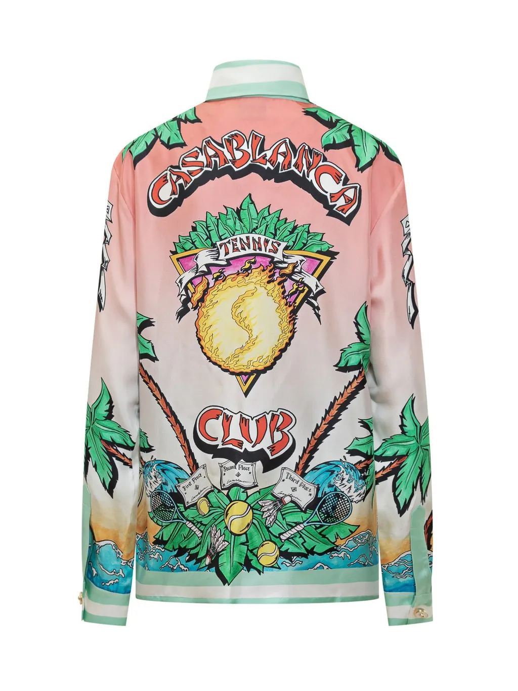 Tennis Club Long Sleeved Satin Shirt
