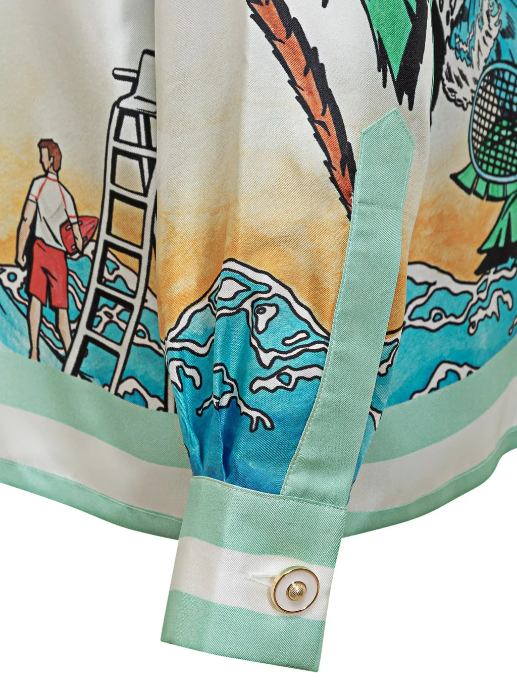 Tennis Club Long Sleeved Satin Shirt