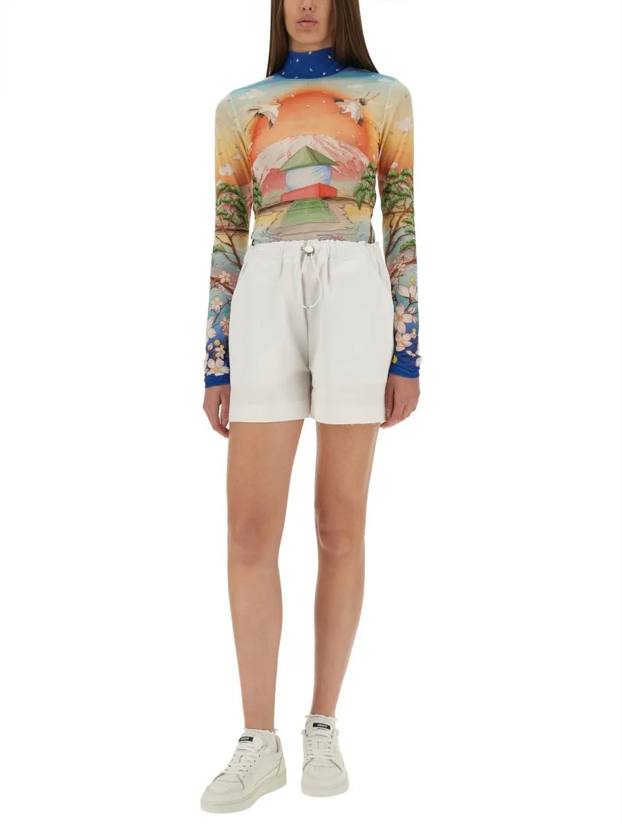Long-Sleeved High-Neck Top