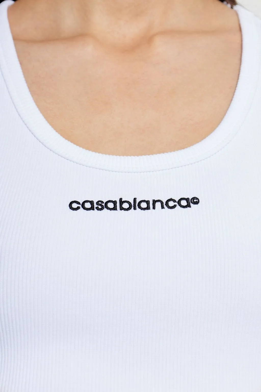 Ribbed Logo Tank Top