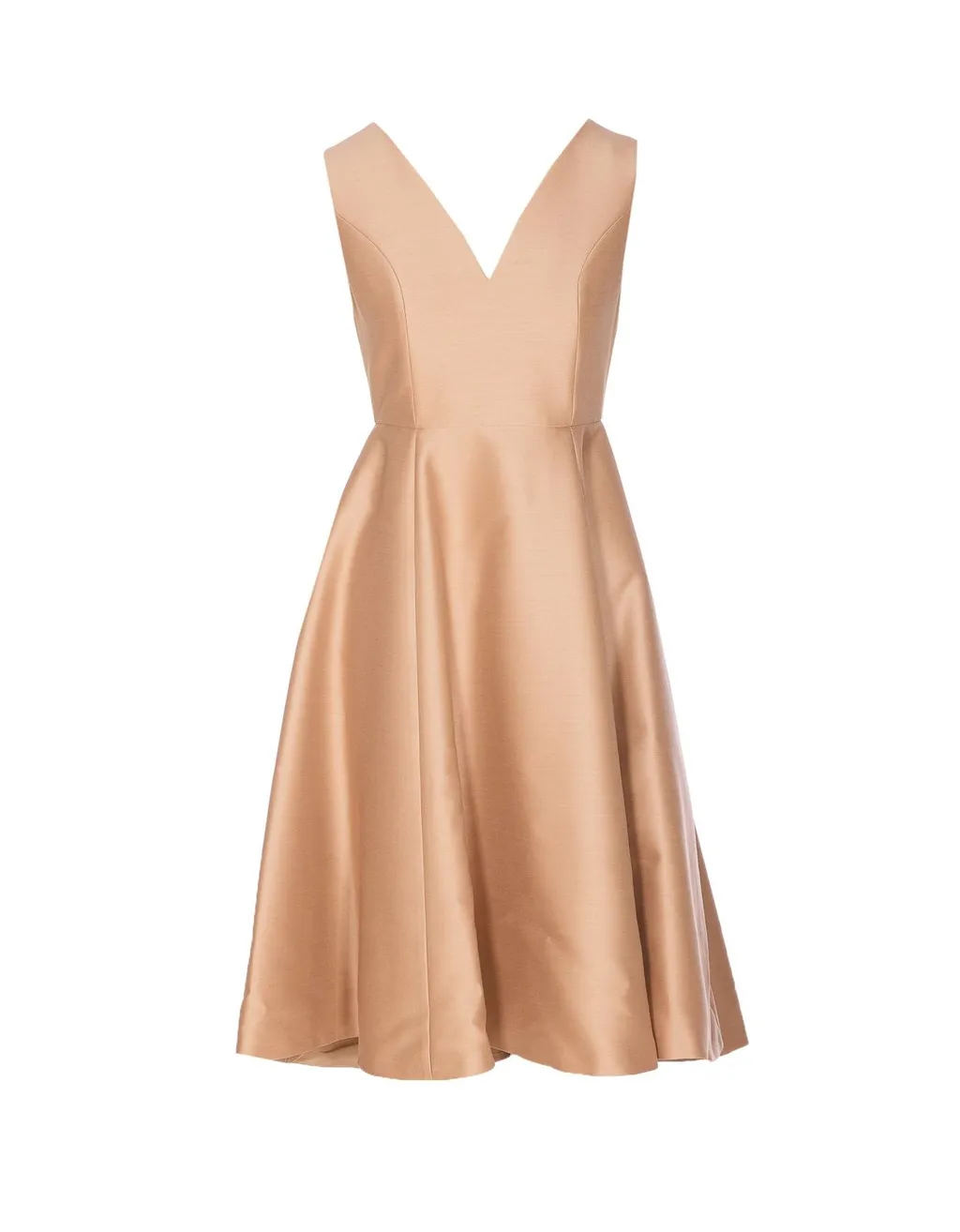 Sleeveless V-Neck Midi Dress