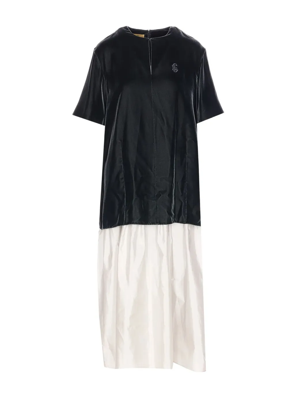Embroidered Logo Midi Dress