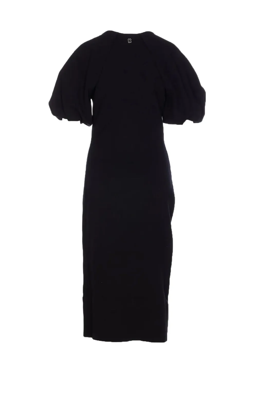 Balloon-Sleeve Midi Dress