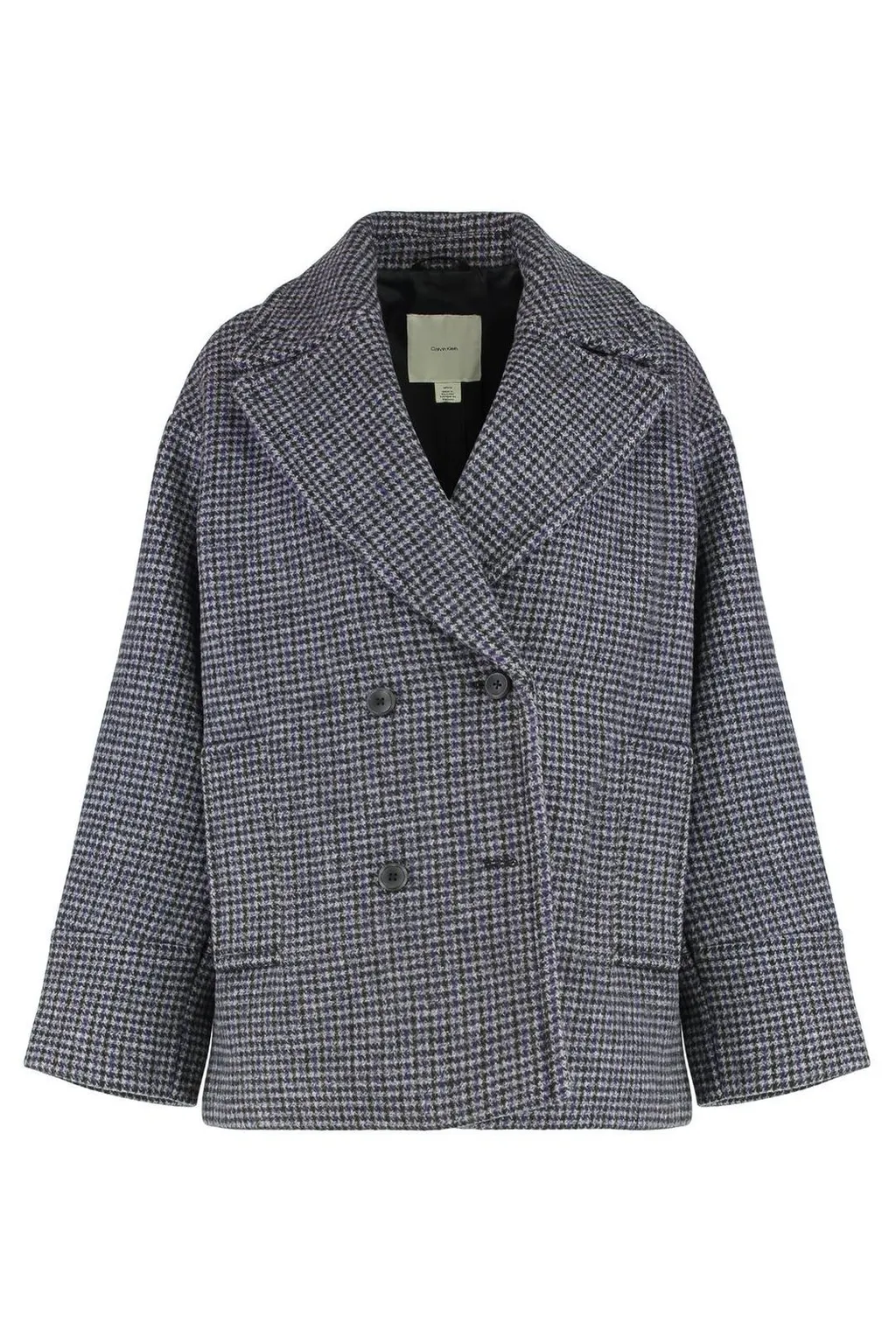 Houndstooth Double-Breasted Jacket