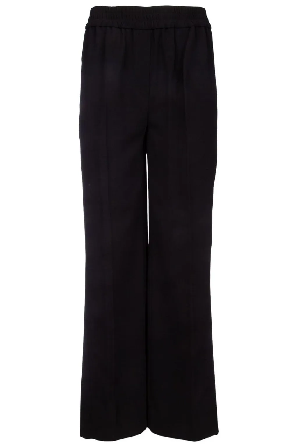 Elasticated Waistband Wide-Leg Trousers