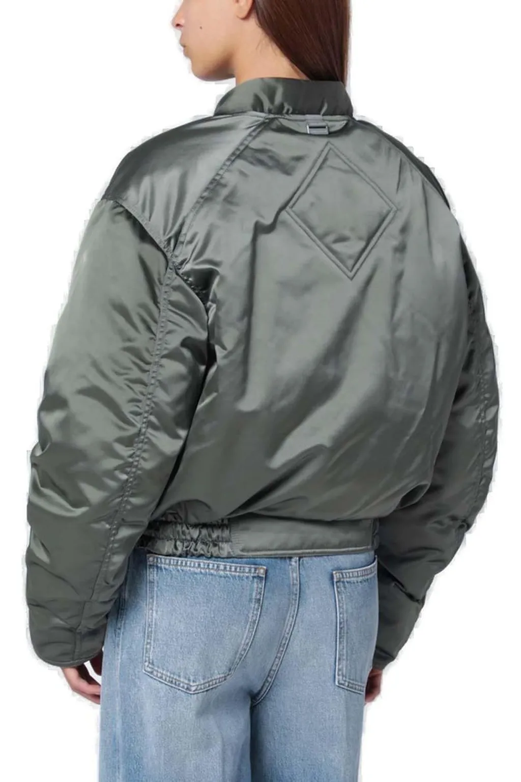 Jade Logo Patch Bomber Jacket