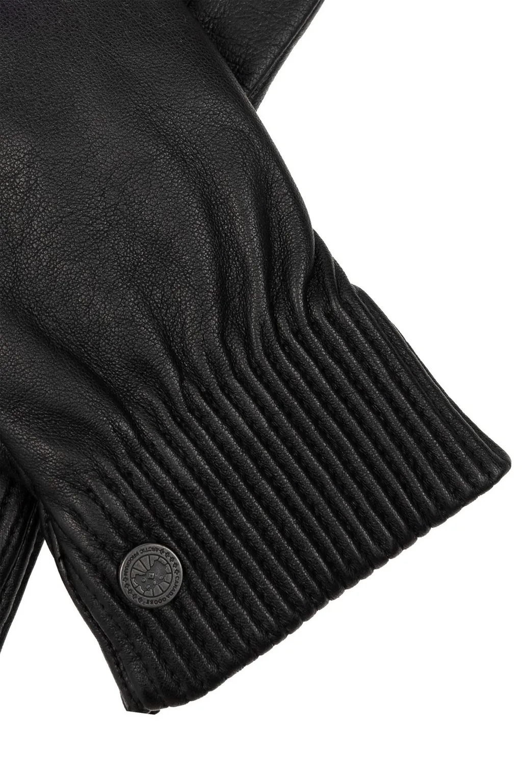 Logo Plaque Ribbed Gloves