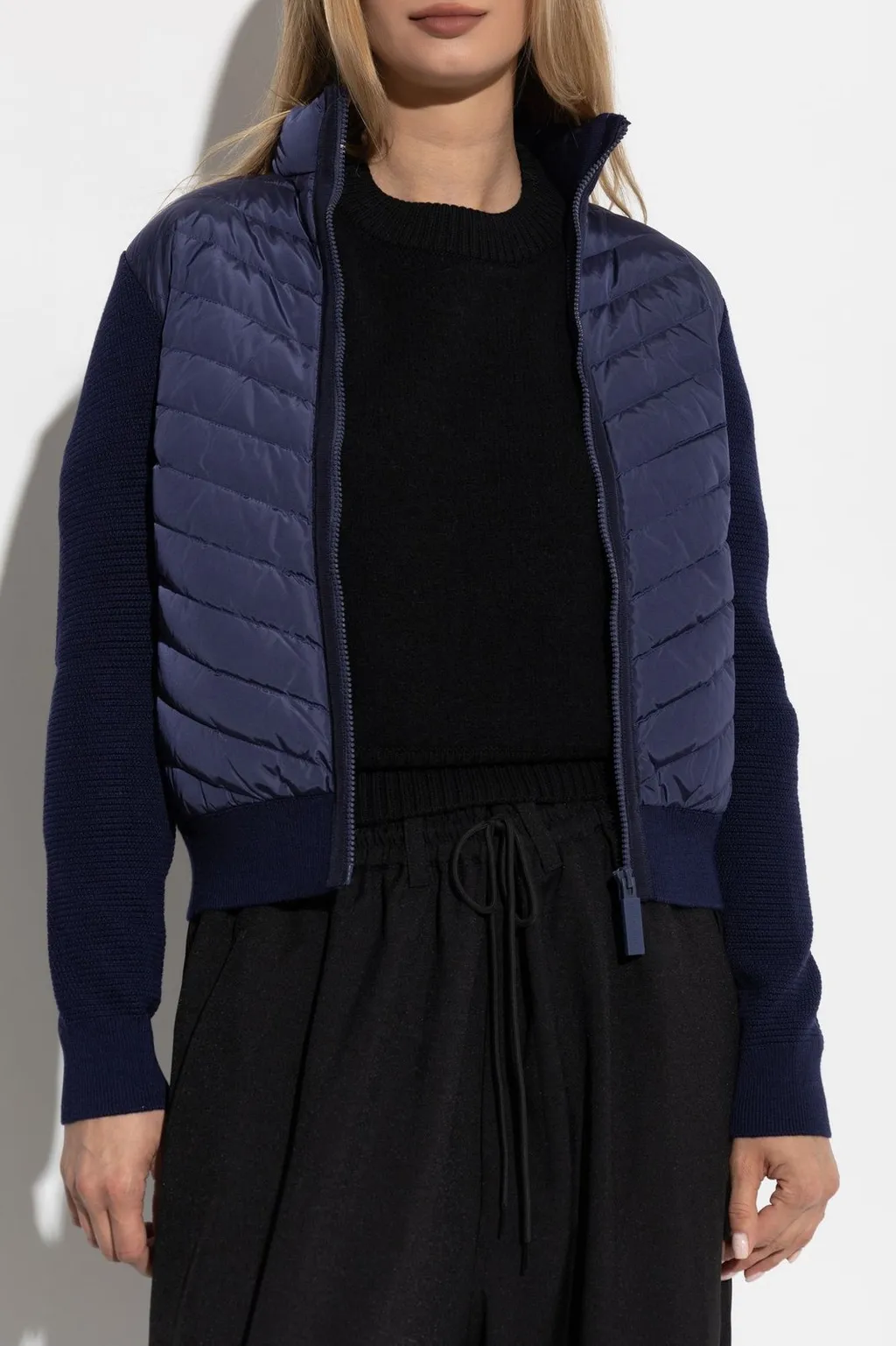 High-Neck Knitted Cardigan