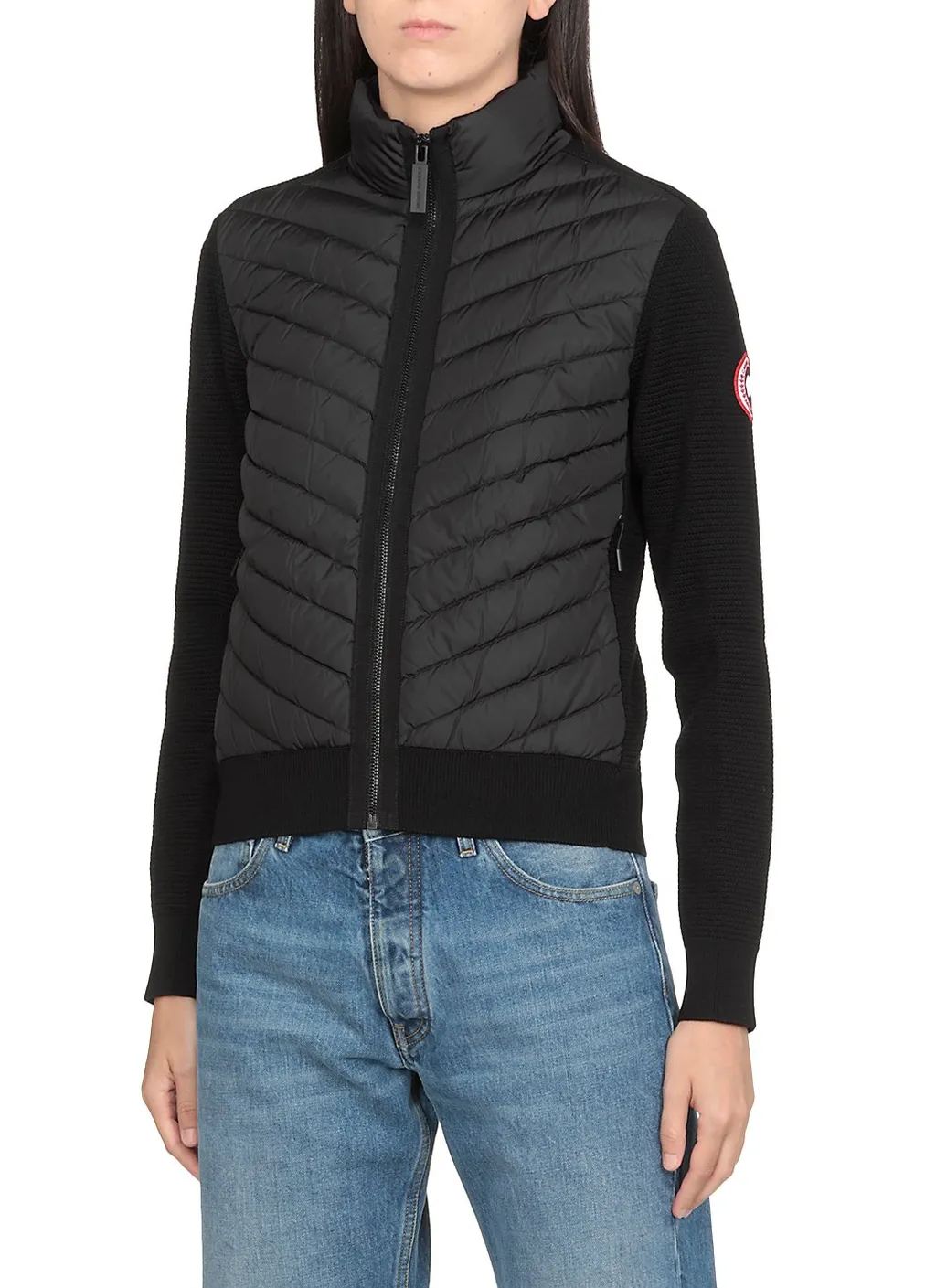 Hybridge Panelled High-Neck Jacket