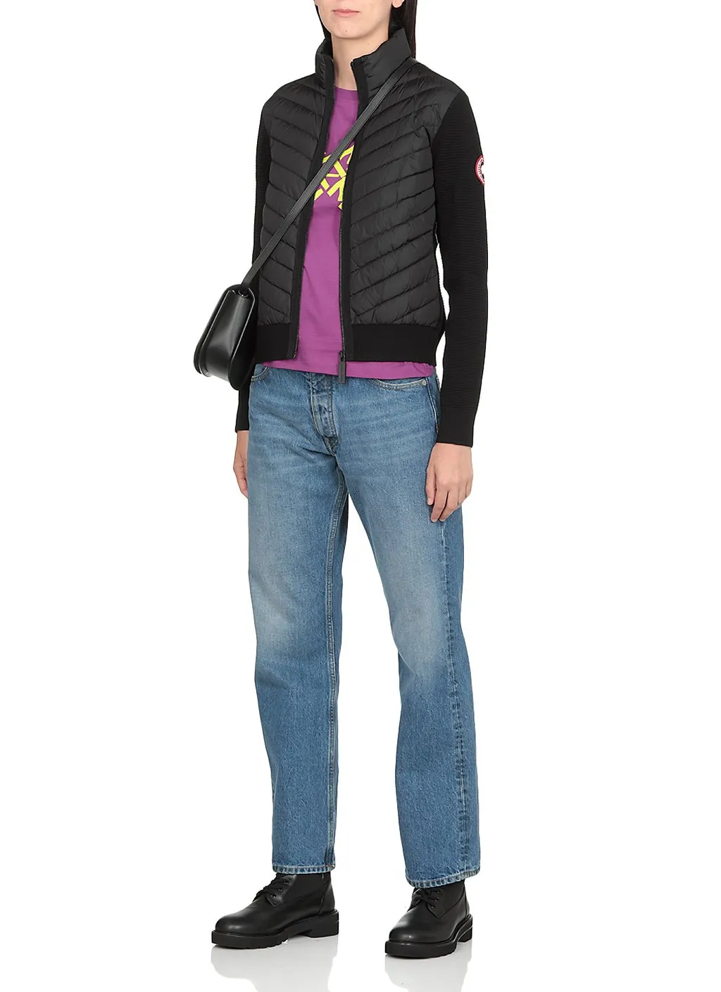 Hybridge Panelled High-Neck Jacket
