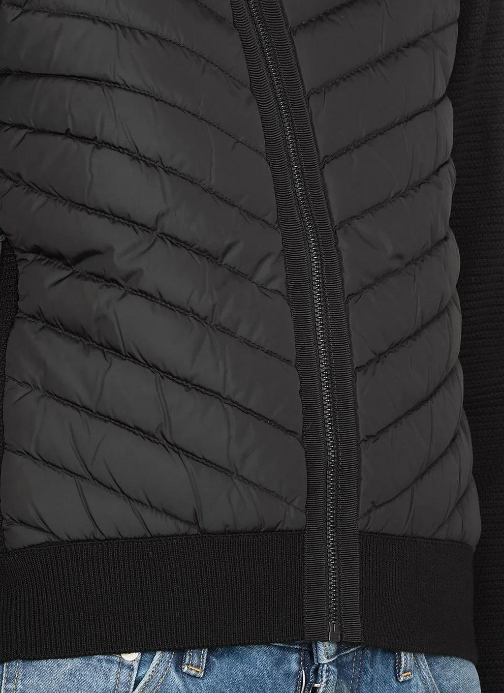 Hybridge Panelled High-Neck Jacket
