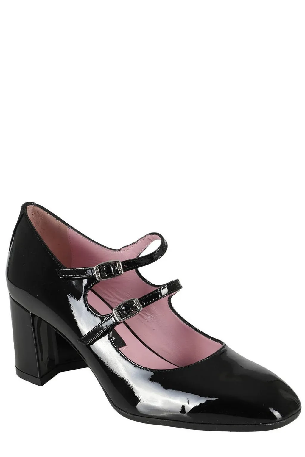 Alice Double-Strap Buckled Pumps