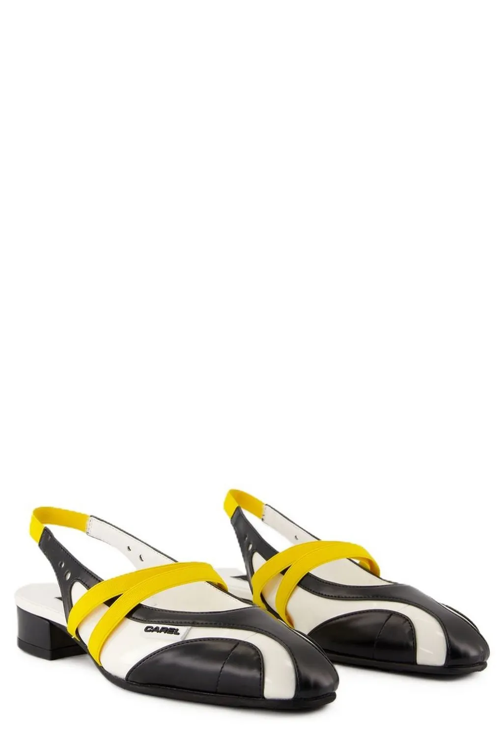 Logo Patch Slingback Flat Shoes