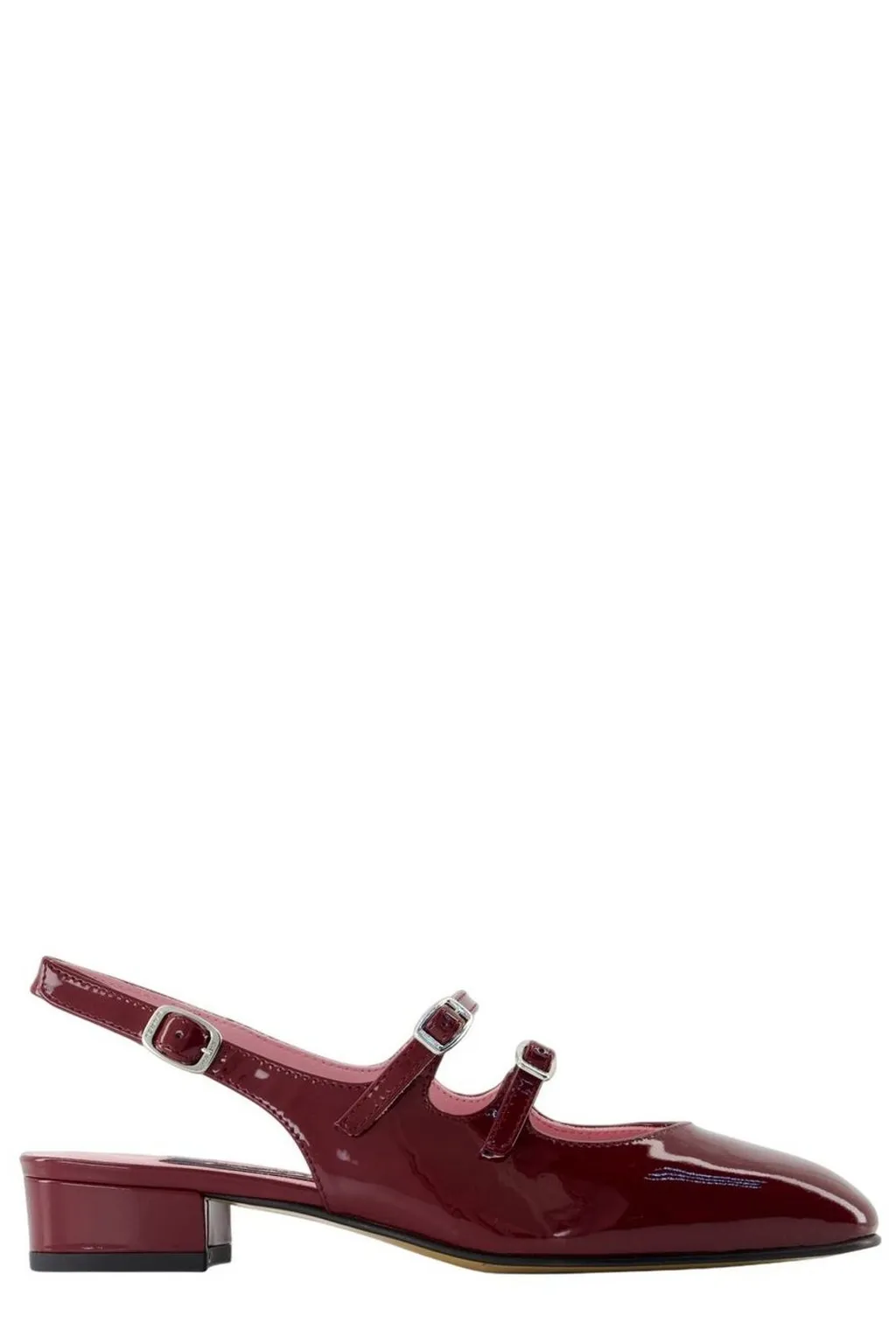 Peche Double-Buckled Slingback Flat Shoes