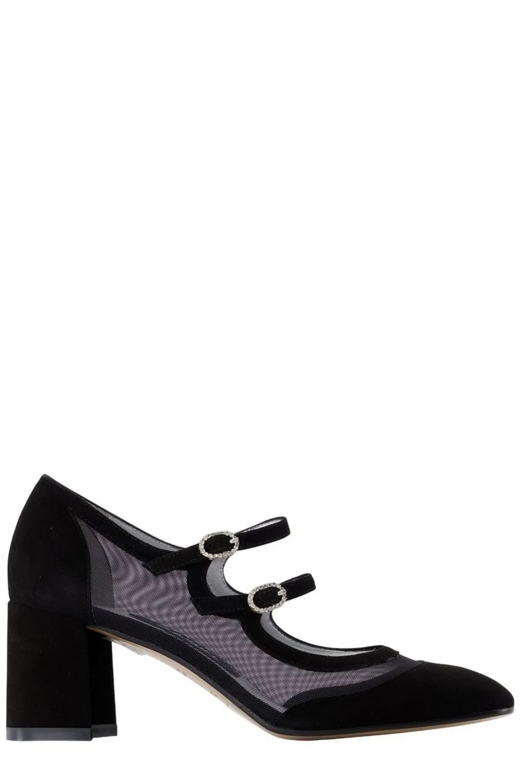 Alicenight Block Heel Mesh Pumps