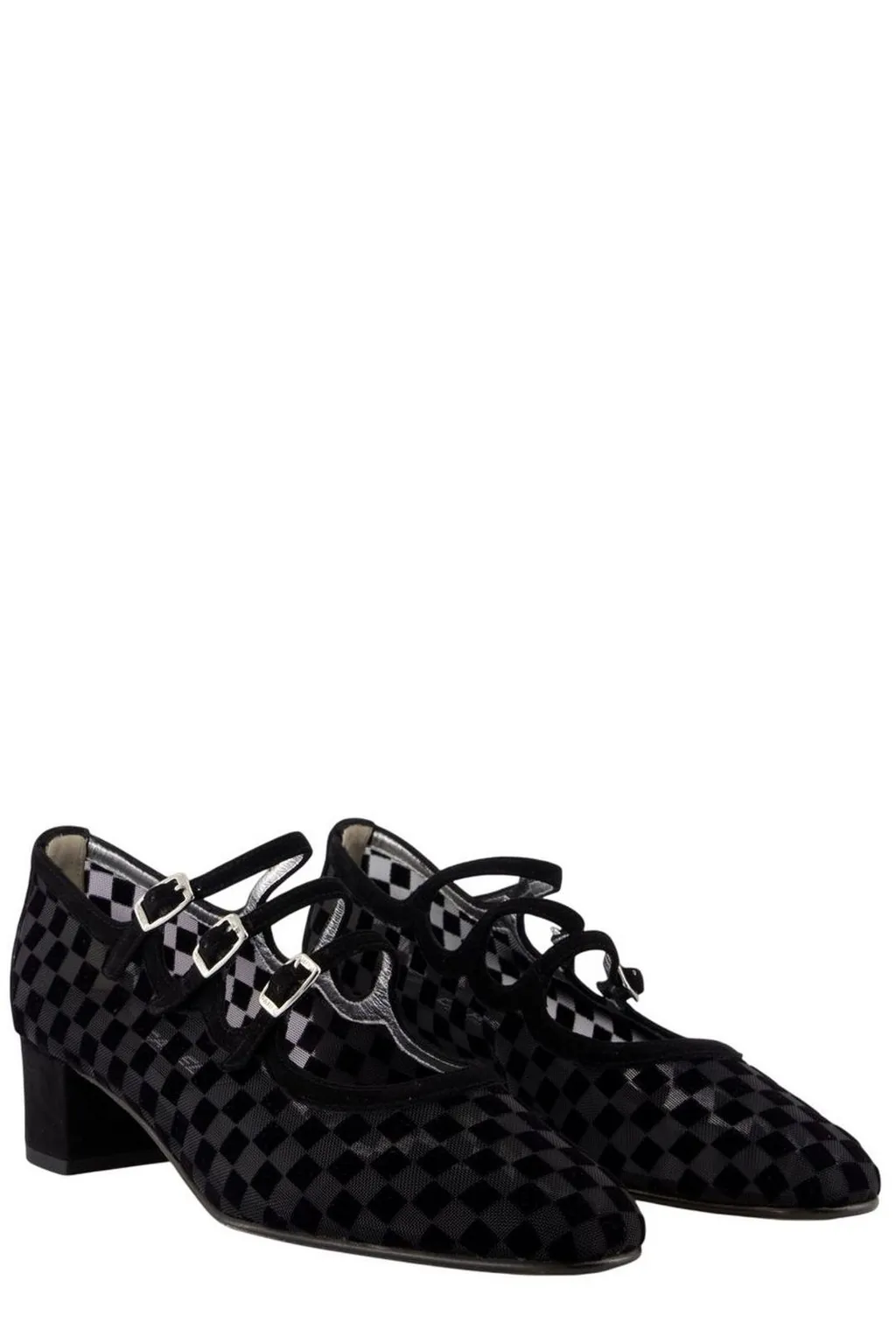 Kinight Checked Buckled Pumps