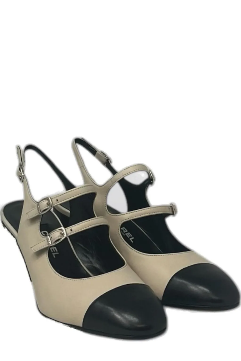 Papaya Slingback Mary Janes Pumps