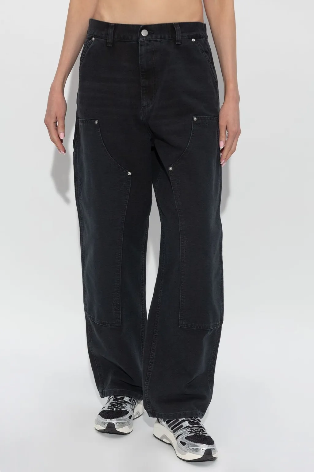 Logo Patch Double-Knee Trousers
