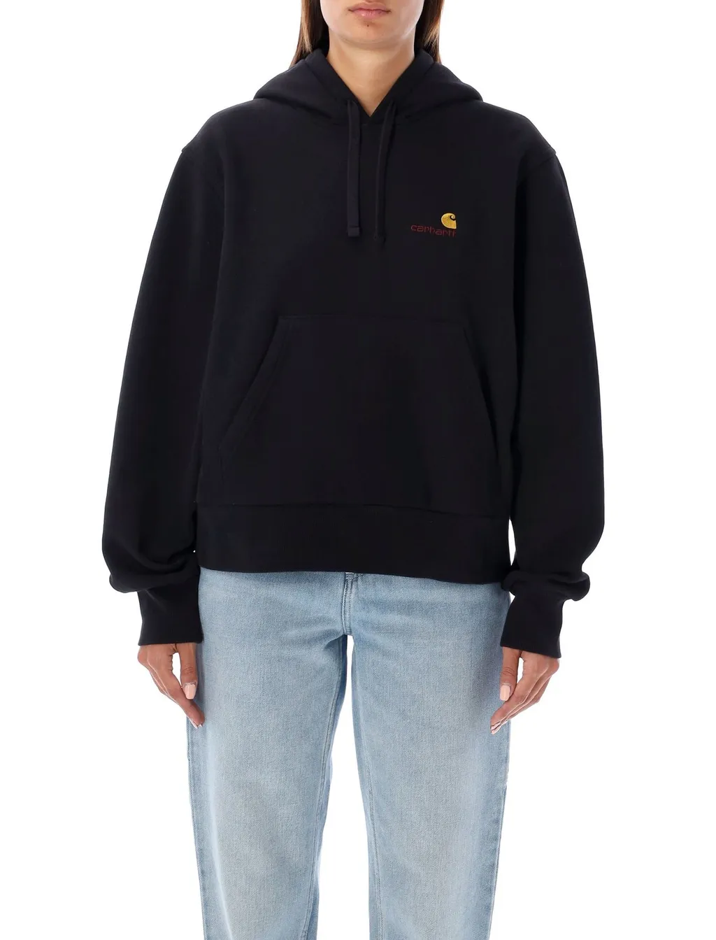 Logo Embroidered Drawstring Hoodie