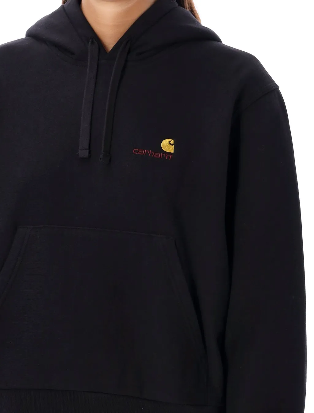Logo Embroidered Drawstring Hoodie