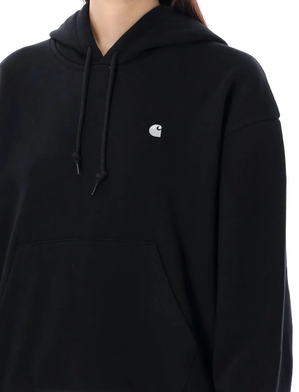 Logo-Embroidered Drawstring Oversized Hoodie