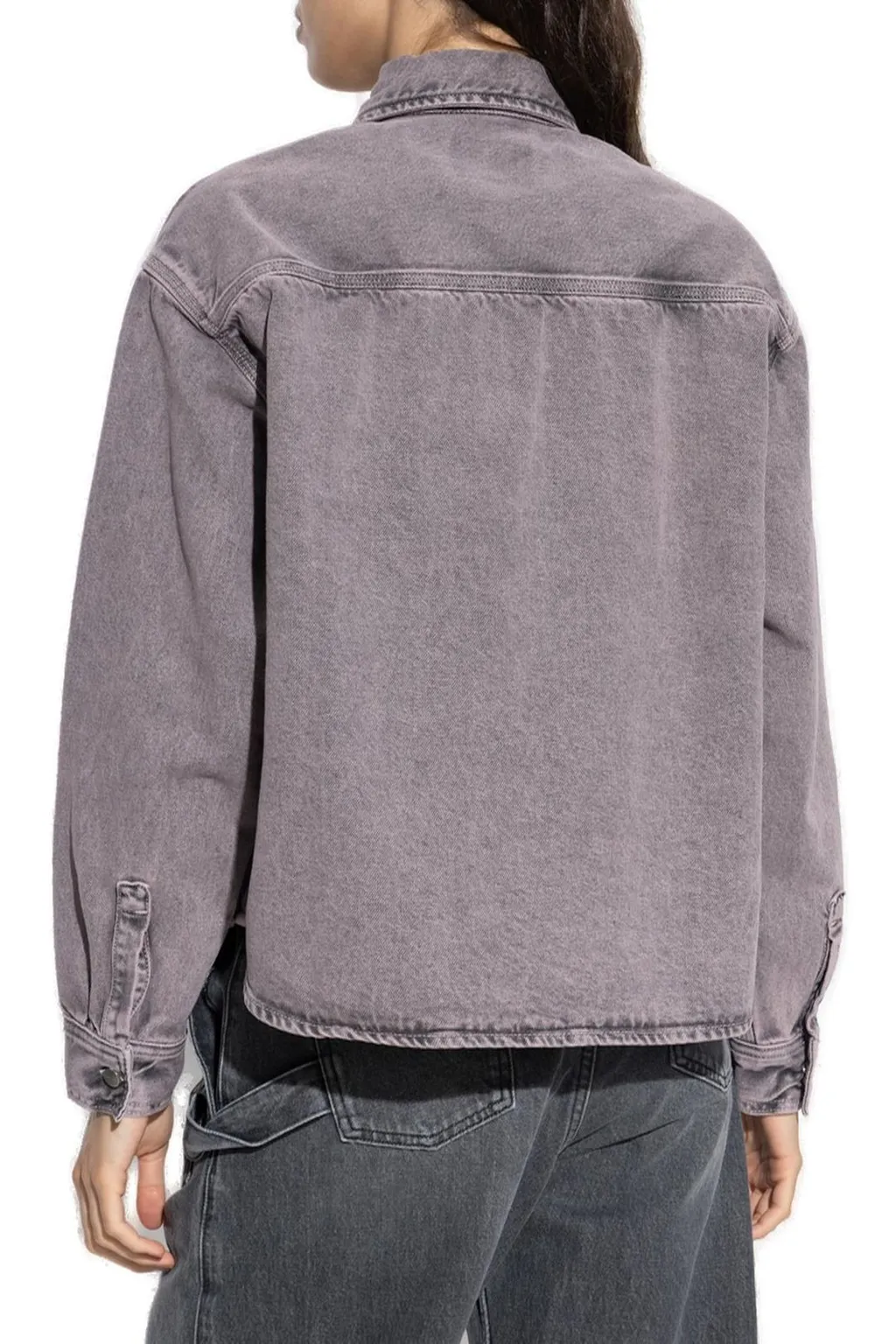 Logo Patch Denim Shirt